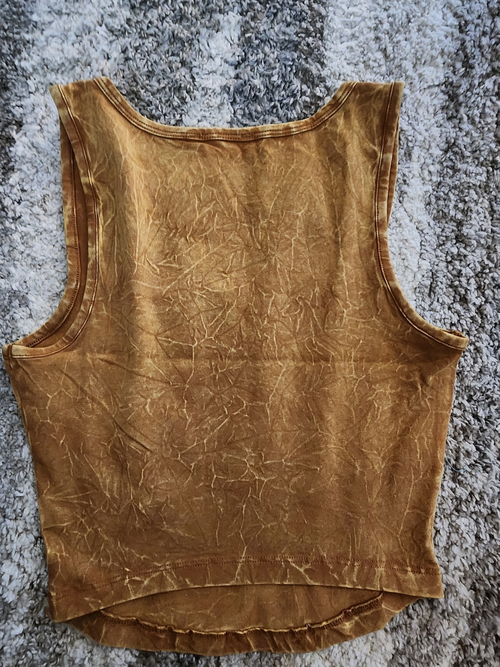 Zenana Washed Deep Camel Square Neck Tank Top. NWT Style #CTW-3356Y - Picture 2 of 5